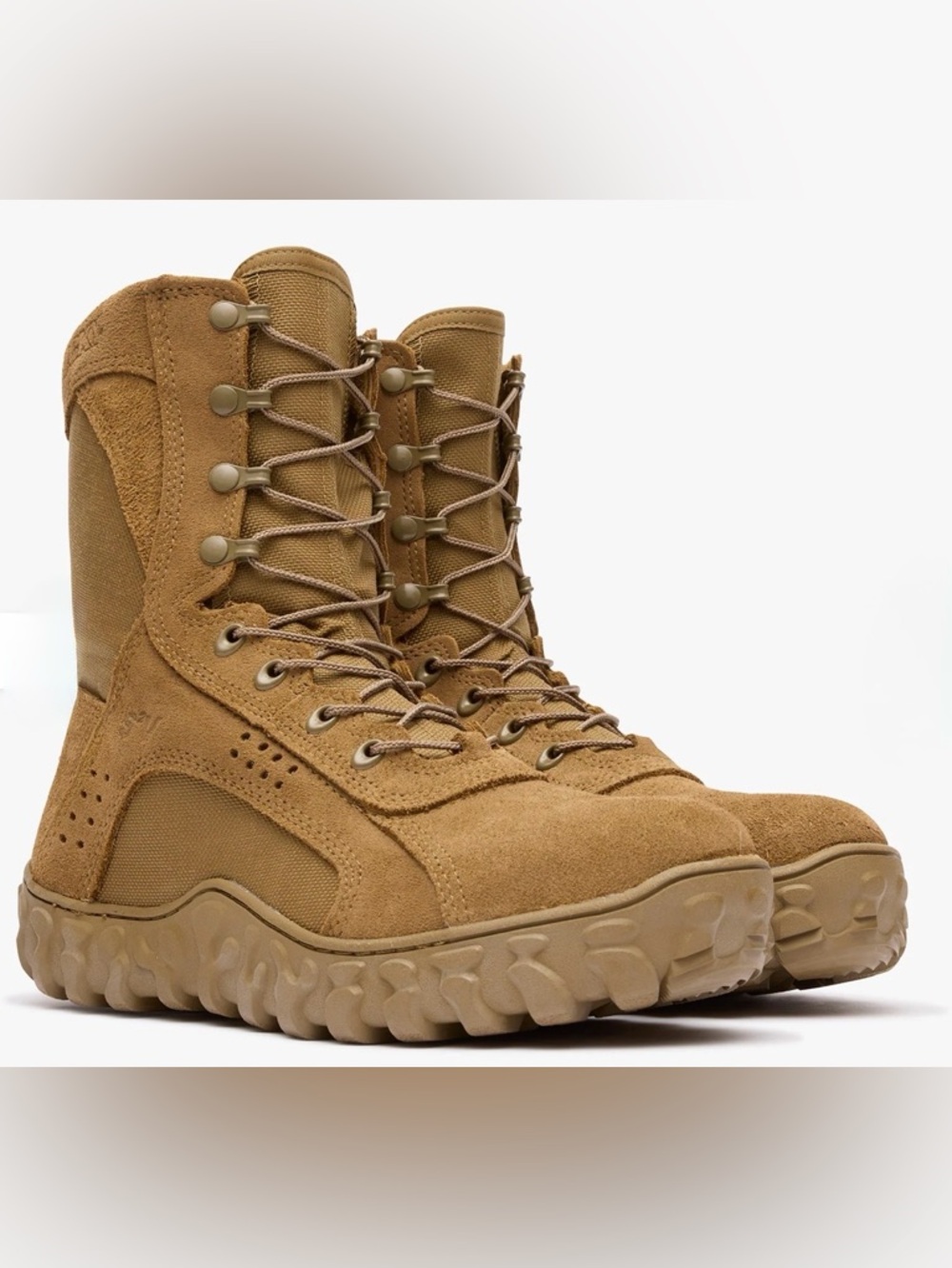 Rocky S2V Coyote Steel Toe Lace-Up Combat Boots M5.5/W7.5